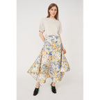 Jupe Longue Motif Floral All Over - Fleurs Ikat