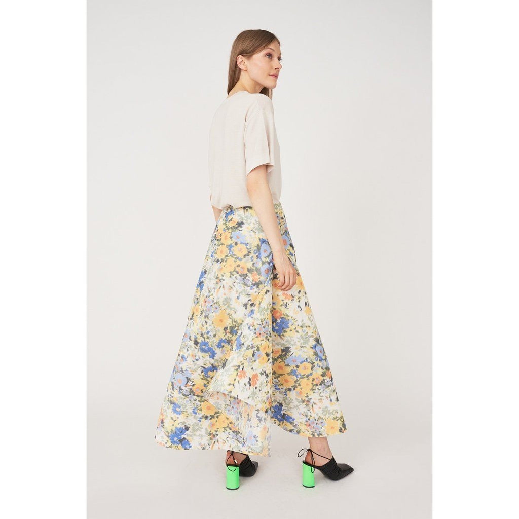 Jupe Longue Motif Floral All Over - Fleurs Ikat