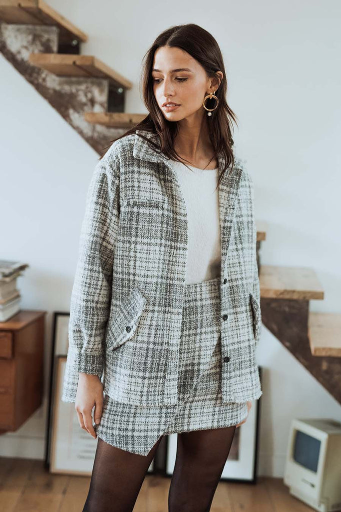 Jupe Vicka Cendré - Saaj Paris - The Bradery