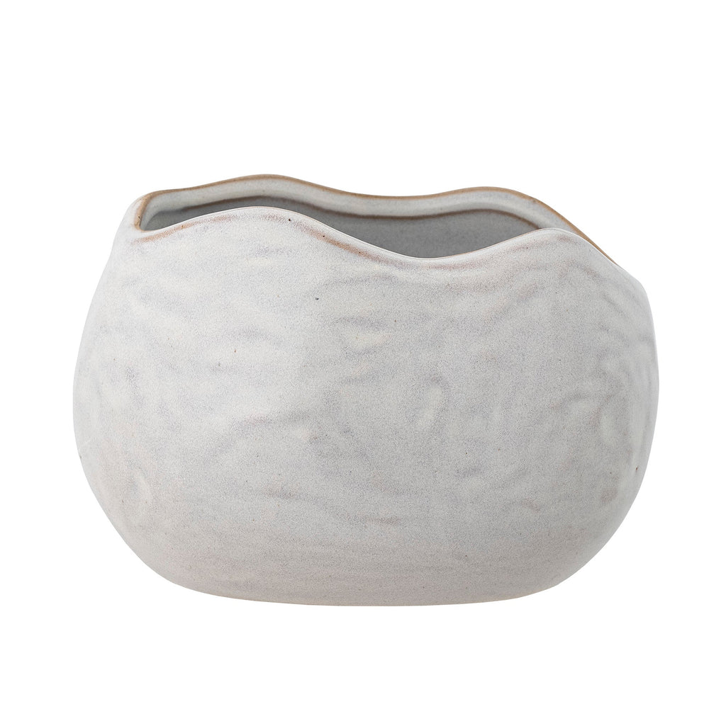 Pennie - Cache-Pot - Blanc - Grès