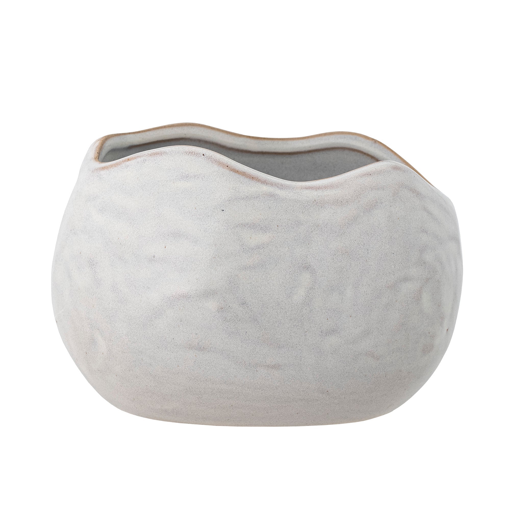 Pennie - Cache-Pot - Blanc - Grès