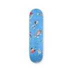 Sky Blue” solo skateboard deck by Wassily Kandinsky – featuring vibrant abstract forms on a soft blue field, part of THE SKATEROOM x Kandinsky collection.