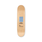 Top print of “Sky Blue” solo skateboard deck by Wassily Kandinsky – natural wood finish featuring a centered artwork reproduction, artist name, and THE SKATEROOM logo.