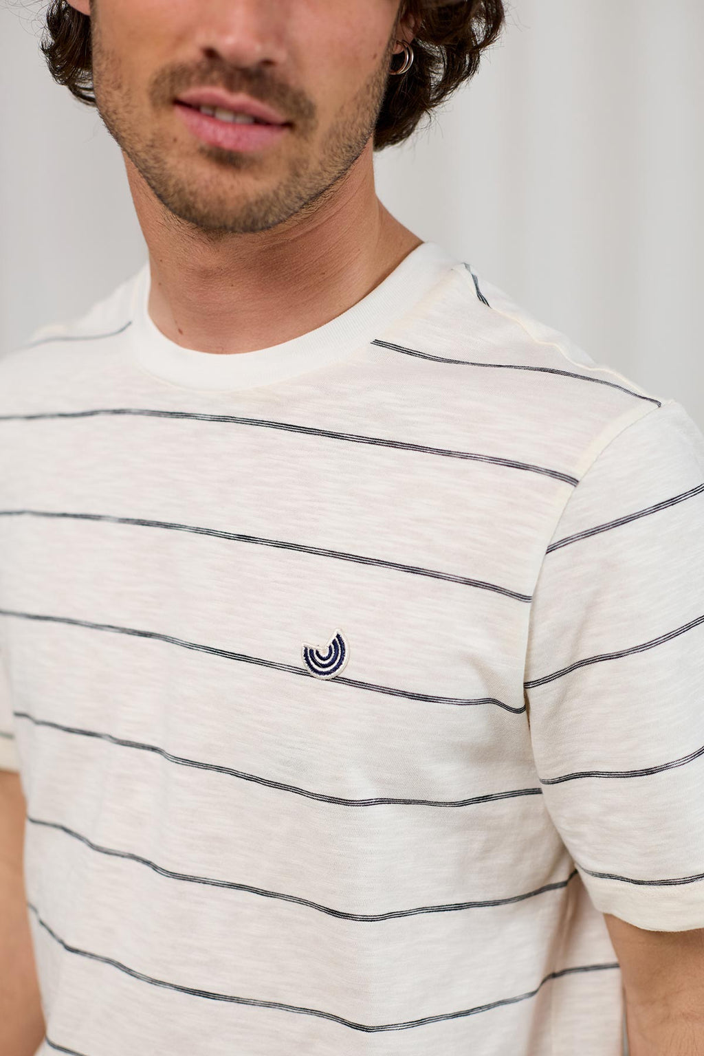 lightweight summer striped men tee