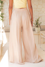 KAREN Beige - Pantalon Fluide