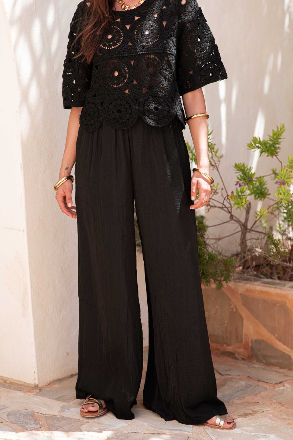 KAREN Noir - Pantalon Fluide