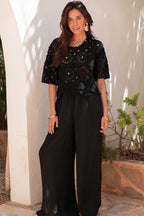 KAREN Noir - Pantalon Fluide