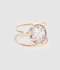Lsonge - Bague Sublime Nude Bliss Cristal White Or Jaune - Femme