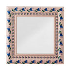 Badia - Miroir Mural - Rose Poudré - Sapin