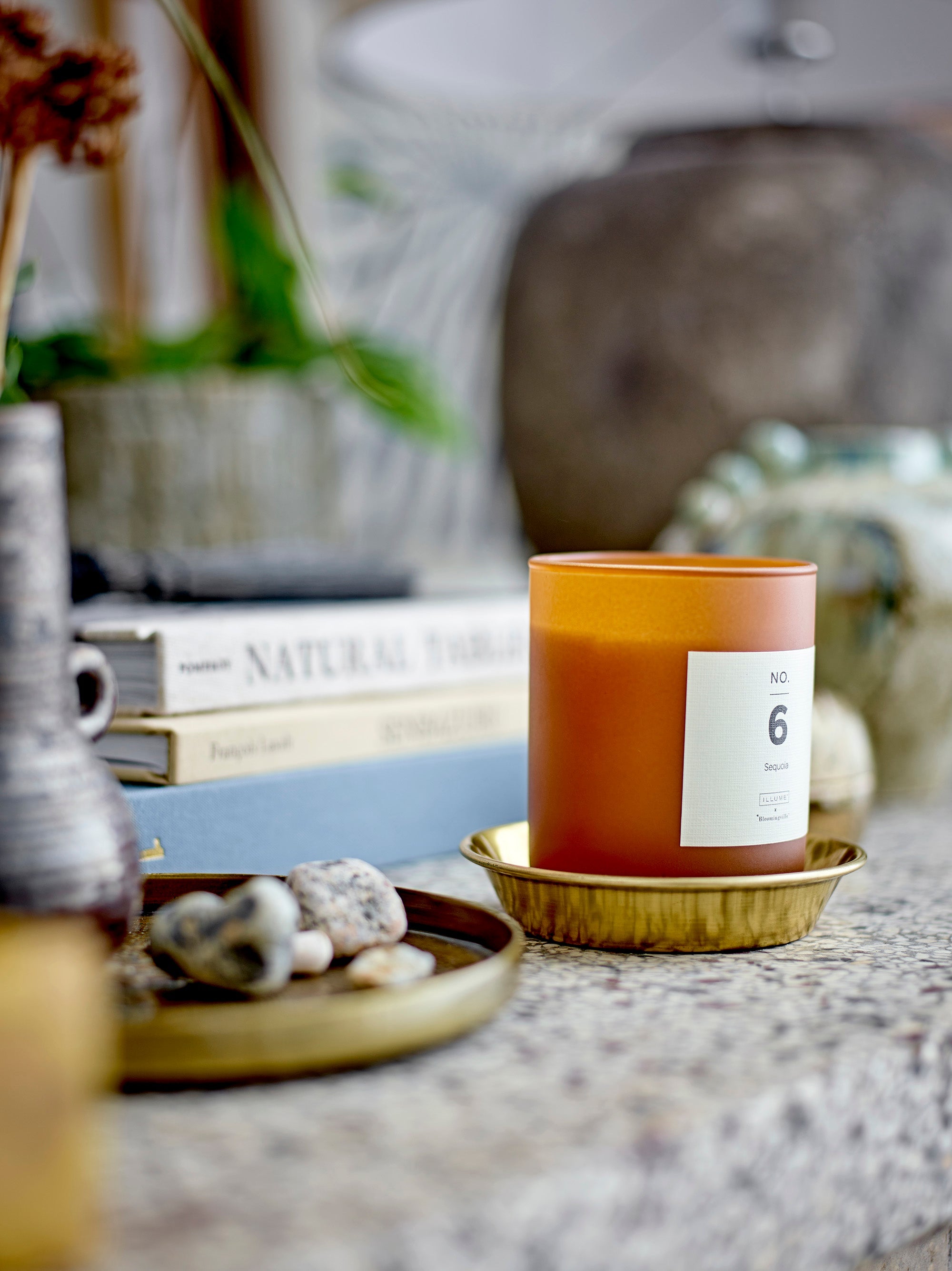 No. 6 - Sequoia - Bougie Parfumée - Marron - Cire Naturelle