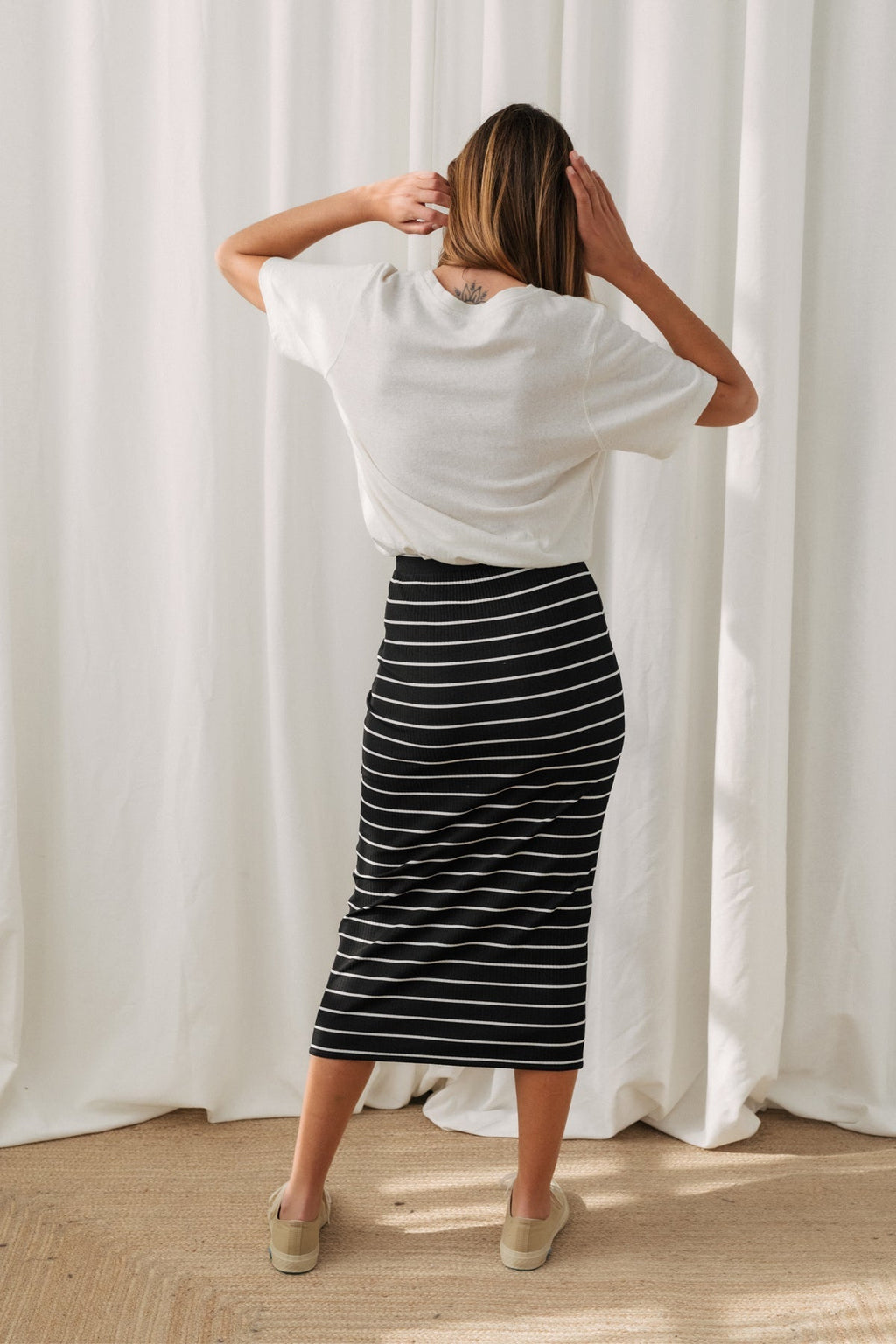 sustainable midi skirt