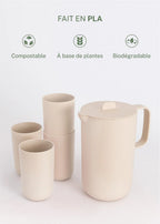 Kitchenware Outdoor Eco - Service Carafe 2L + 4 Verres 500Ml - Sable