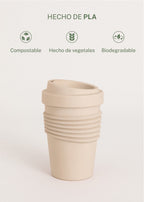 Kitchenware Outdoor Eco - Verre A Café Avec Couvercle En Matériel Recyclé - Sable