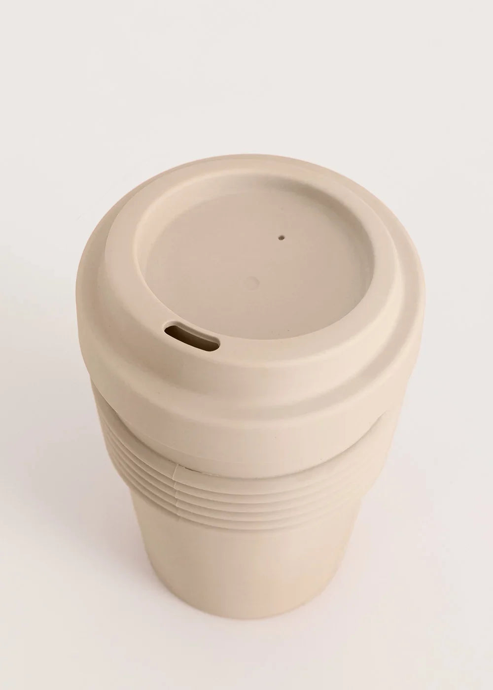 Kitchenware Outdoor Eco - Pack 2 Verres À Café Avec Couvercle Matériau Recyclé - Sable