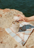 Kitchenware Outdoor Eco - Pack 2 Verres À Café Avec Couvercle Matériau Recyclé - Sable