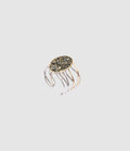 Lsonge - Bague Sublime Stella Spirale Minéral Pyrite - Femme