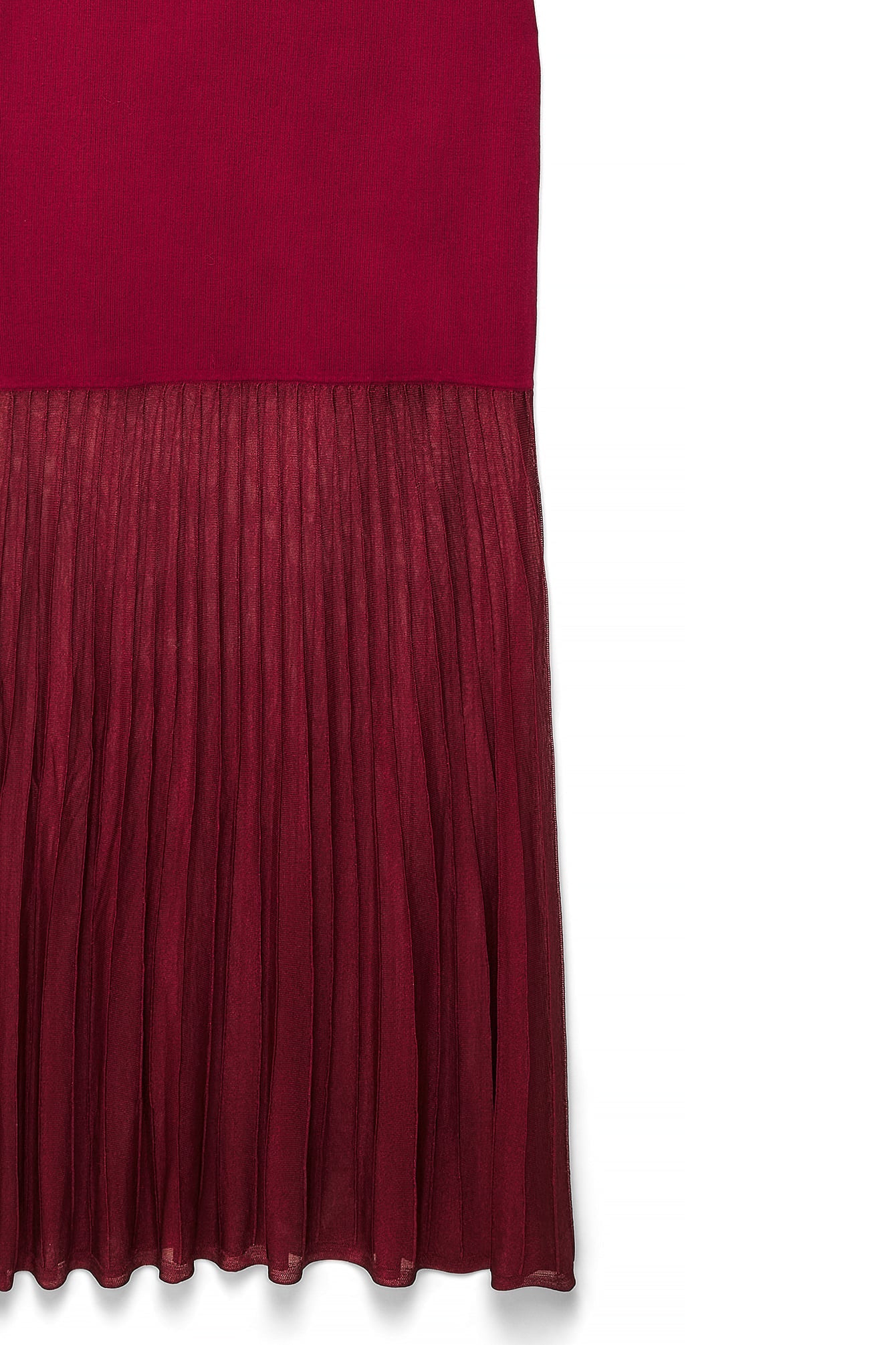 Robe Longue En Maille Rouge