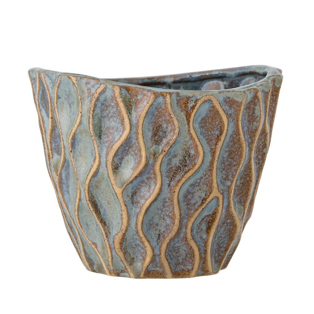 Feren - Cache-Pot - Bleu - Grès