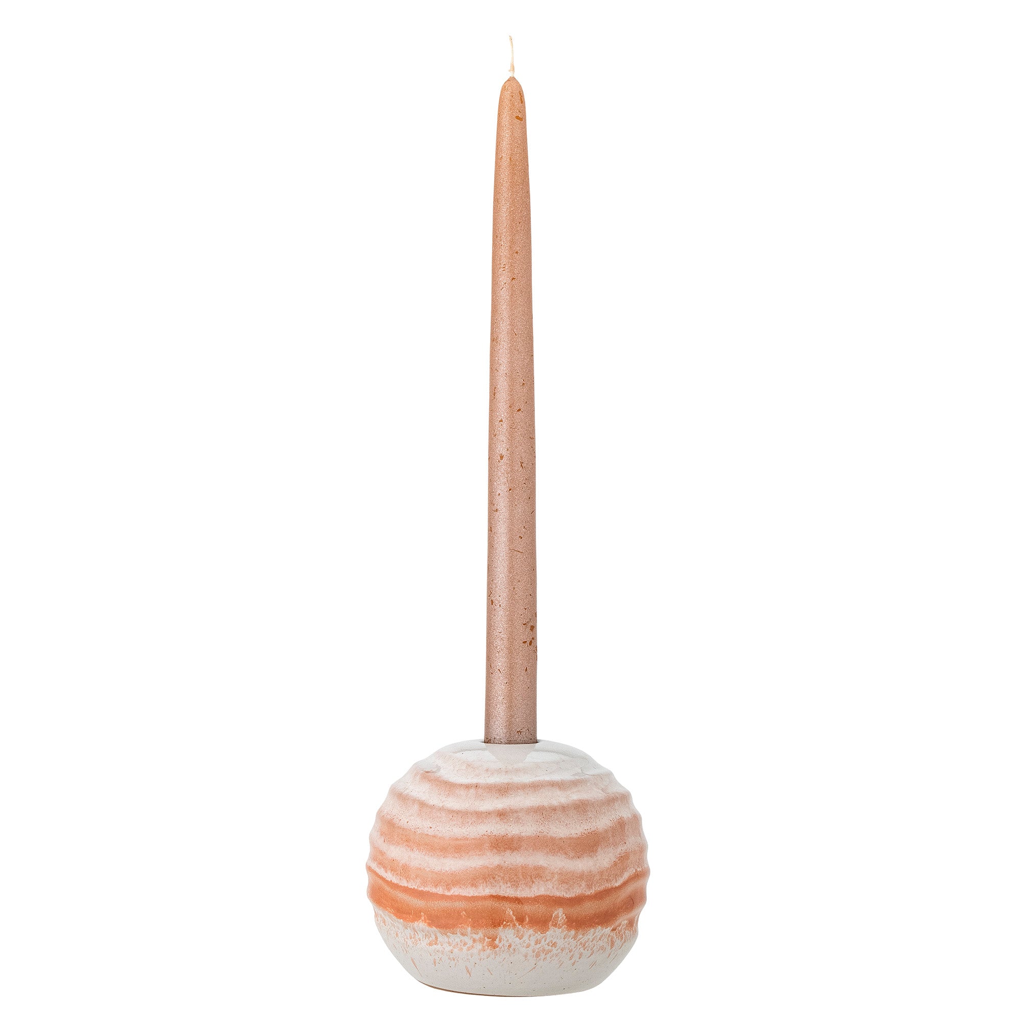 Paula - Bougeoir - Orange - Grès