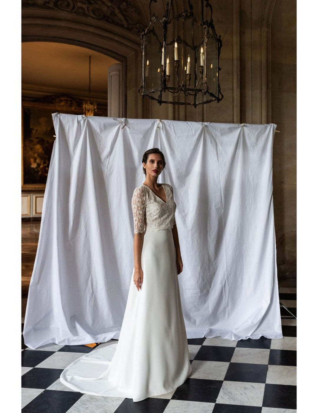 Jupe De Mariée Sultane Avec Dentelle - Blanc