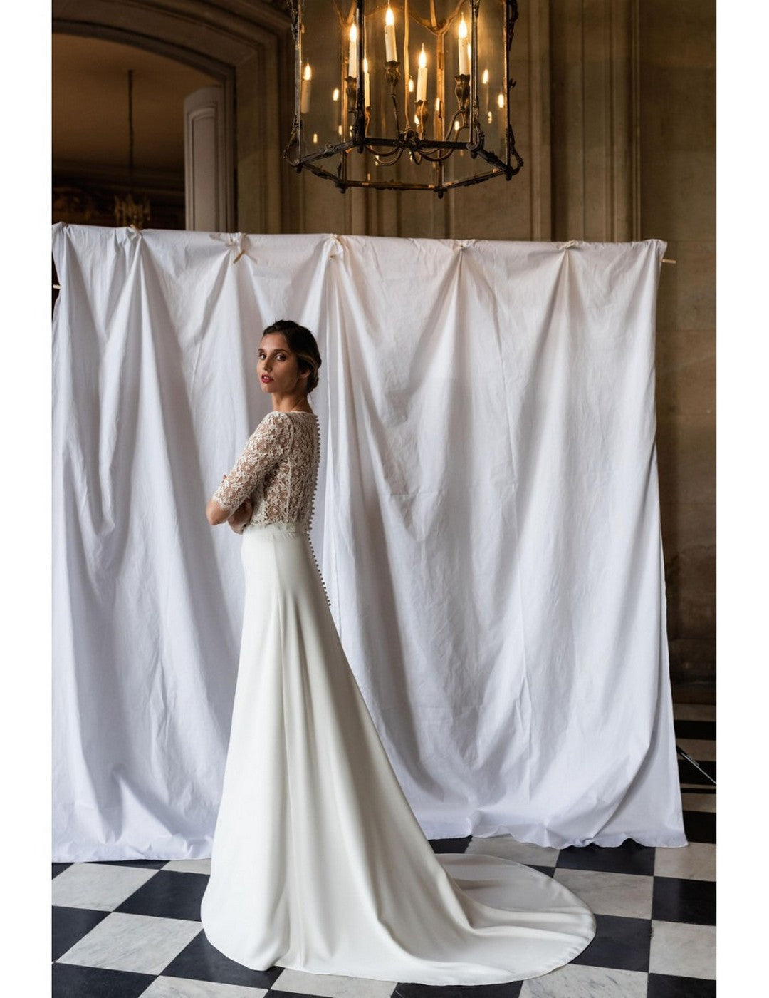 Jupe De Mariée Sultane Avec Dentelle - Blanc