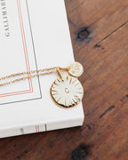 La médaille Initiale précieuse - en vermeil - argent et or 24 carats - 20mm Médailles SYLVAIN COMPAGNON