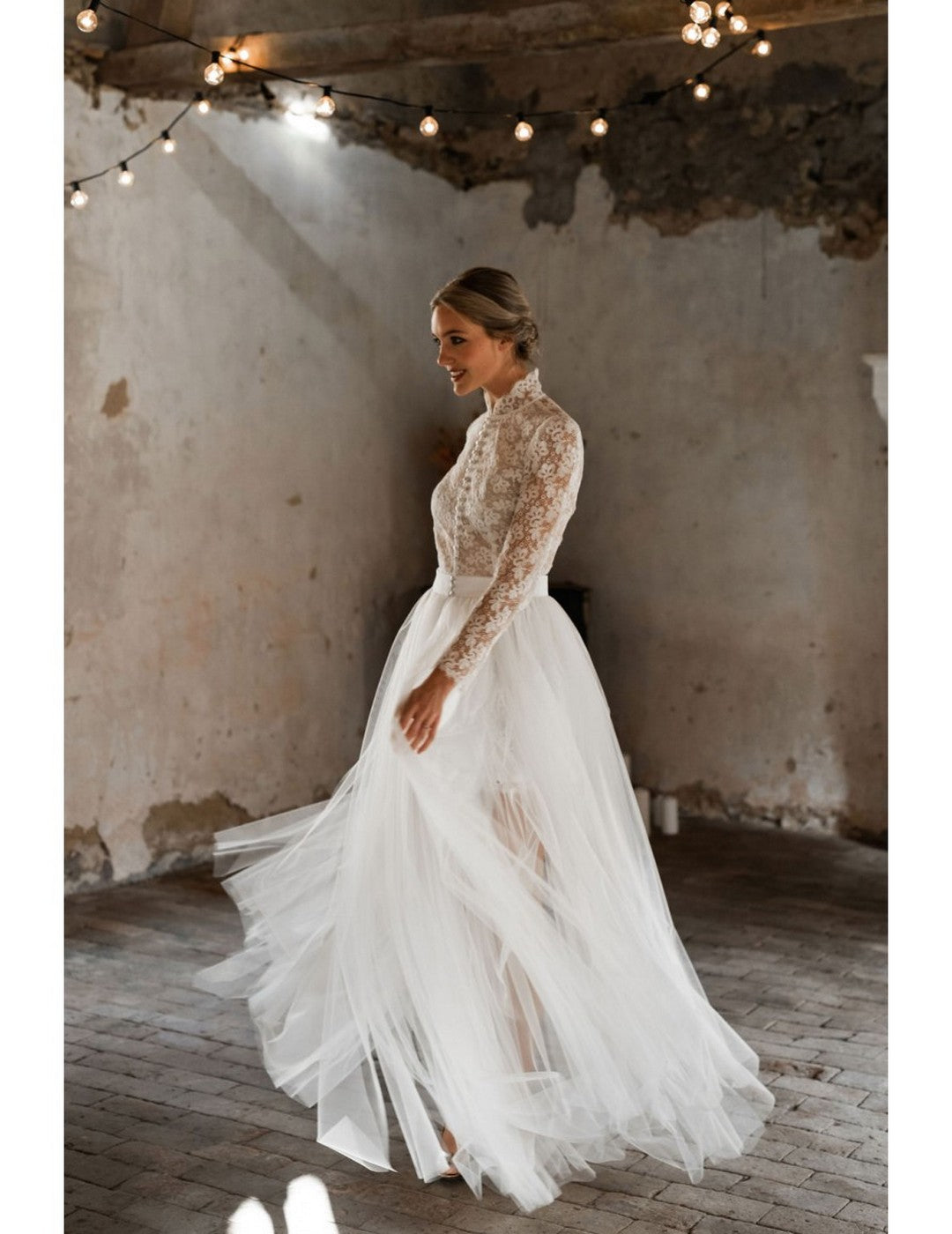 Robe De Mariée Chiara En 2 Pièces - Blanc