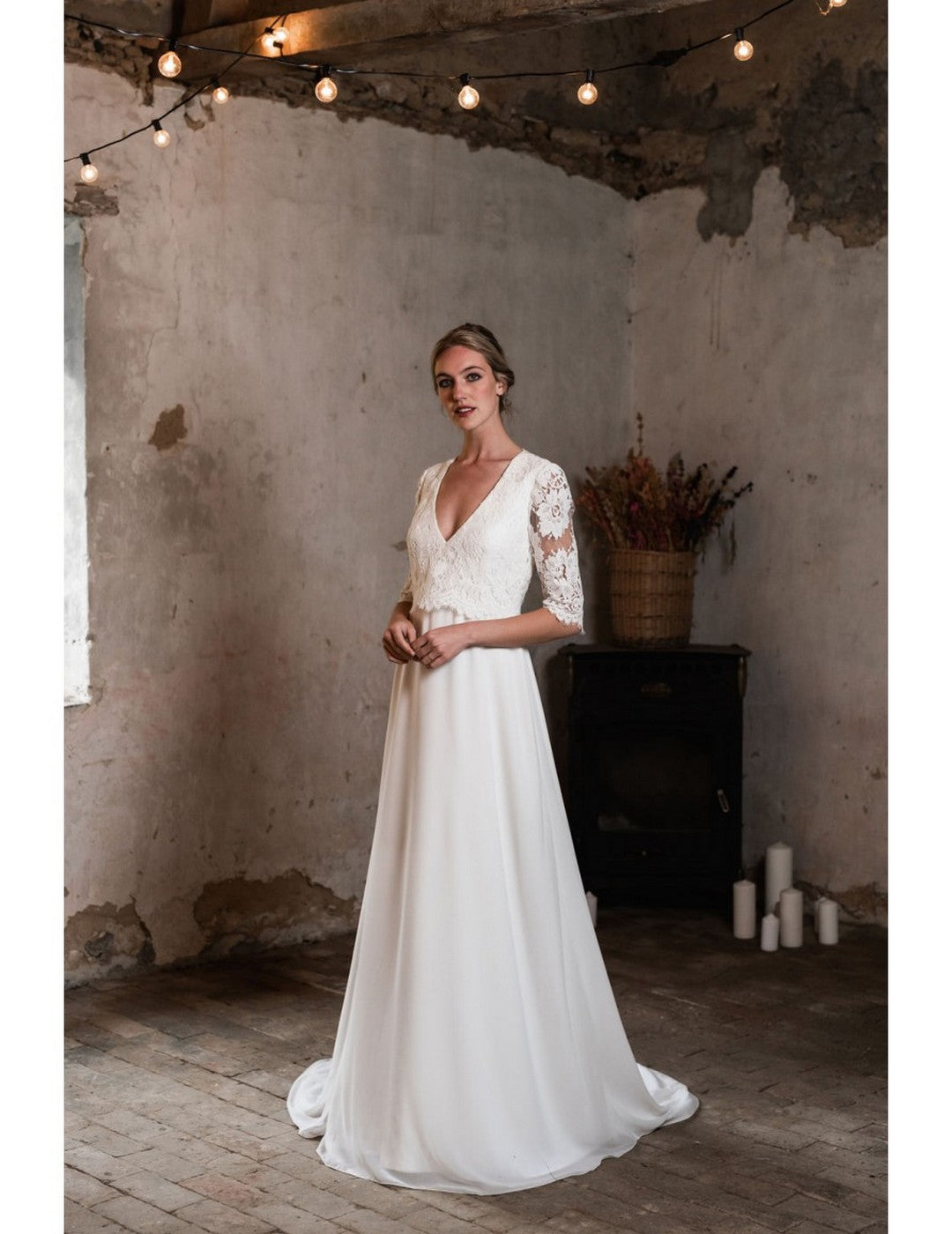 Robe De Mariée Rose - Blanc Soie