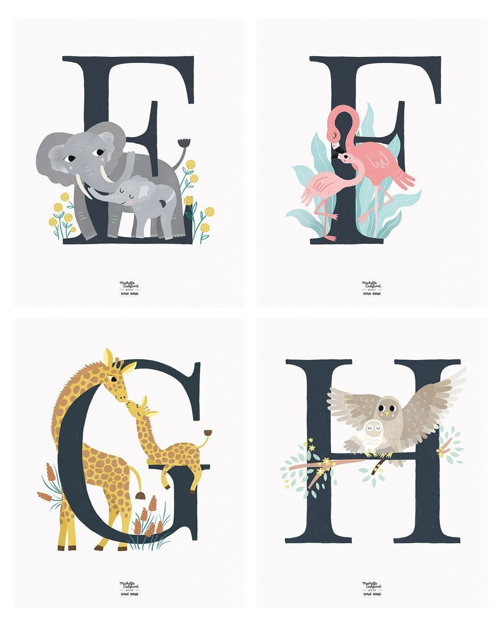 L'affiche Initiale 30 x 40 cm - Michelle Carlslund x émoi émoi - édition limitée Affiches Michelle Carlslund