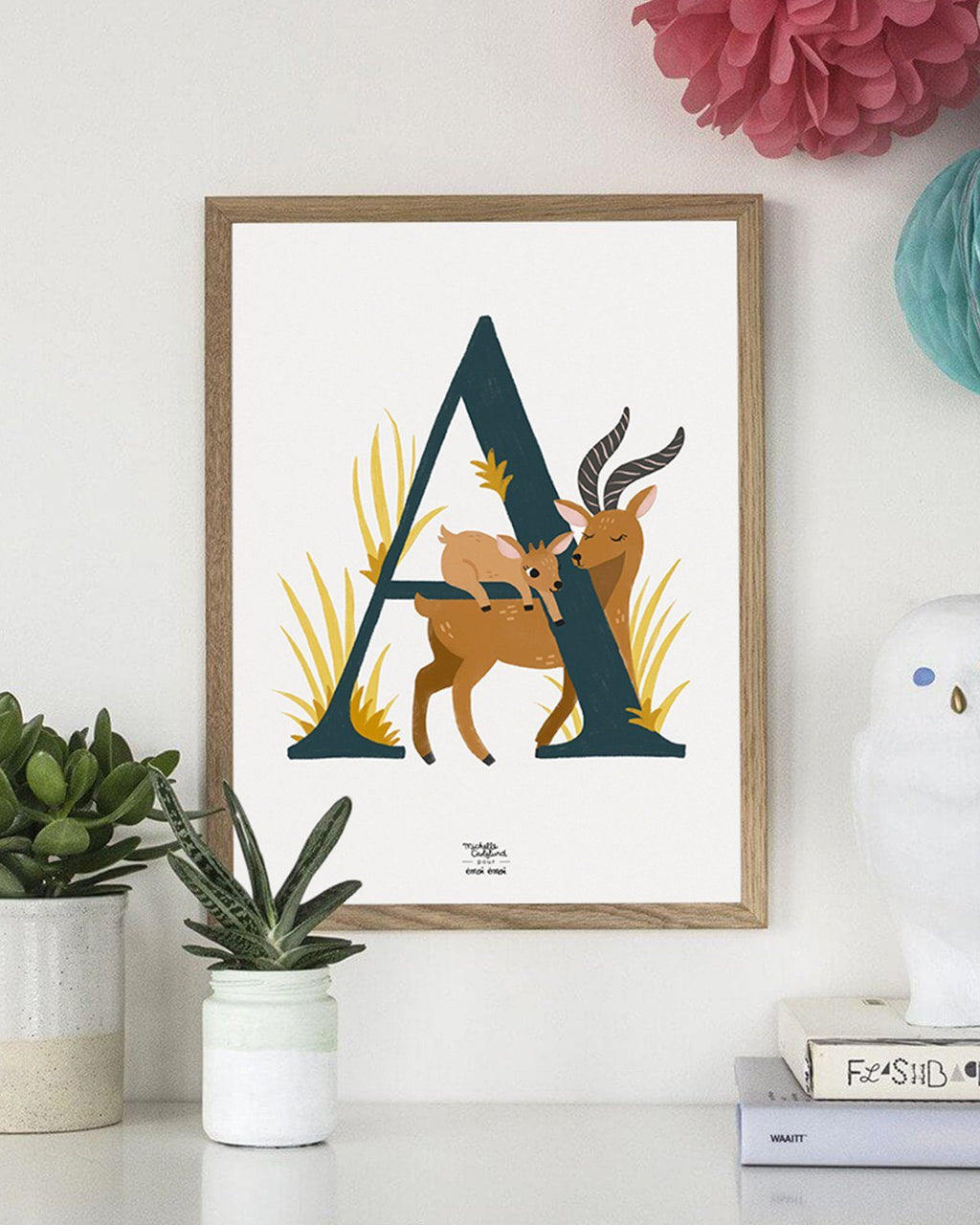 L'affiche Initiale 30 x 40 cm - Michelle Carlslund x émoi émoi - édition limitée Affiches Michelle Carlslund