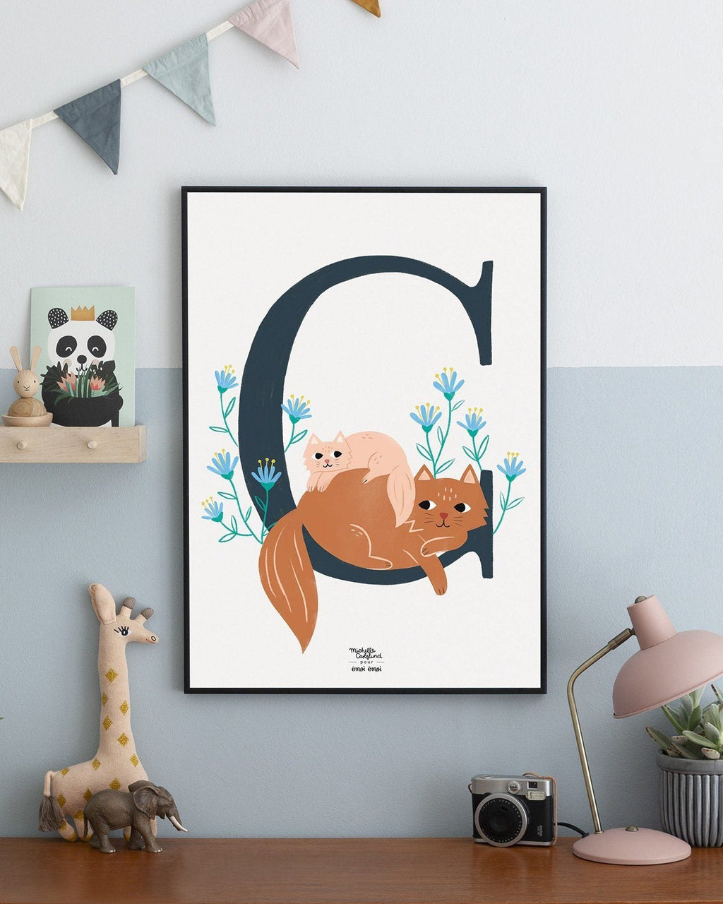 L'affiche Initiale 30 x 40 cm - Michelle Carlslund x émoi émoi - édition limitée Affiches Michelle Carlslund