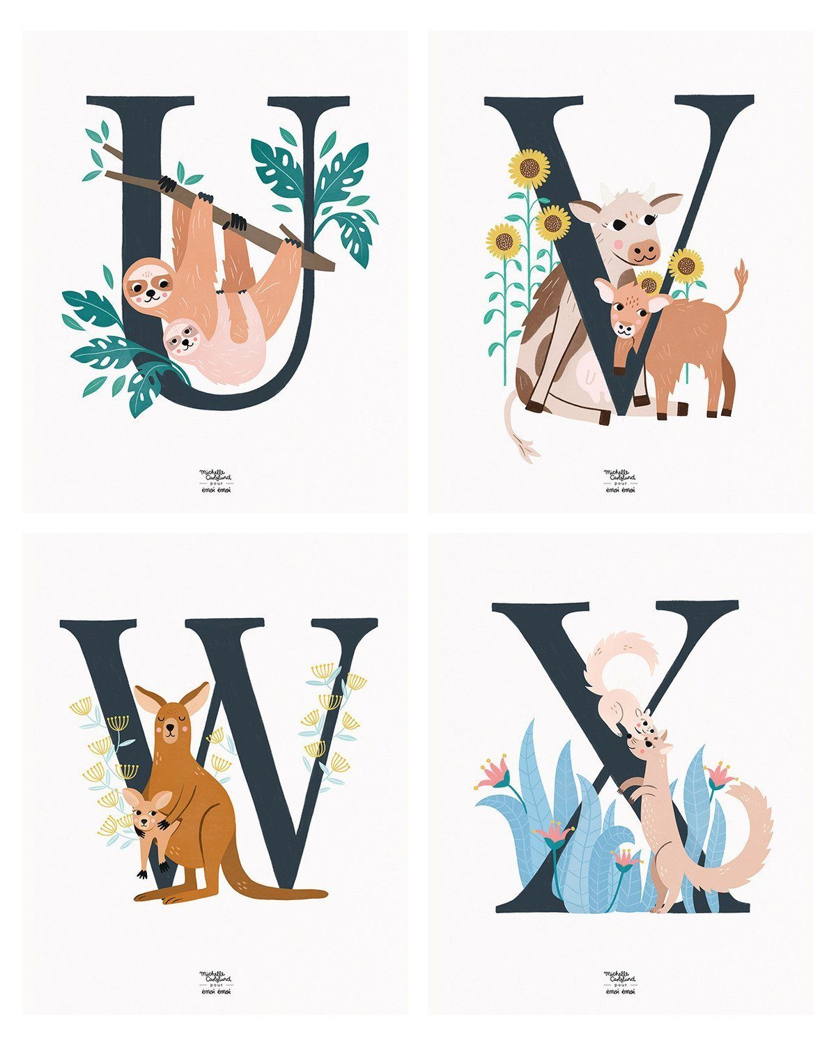 L'affiche Initiale 30 x 40 cm - Michelle Carlslund x émoi émoi - édition limitée Affiches Michelle Carlslund