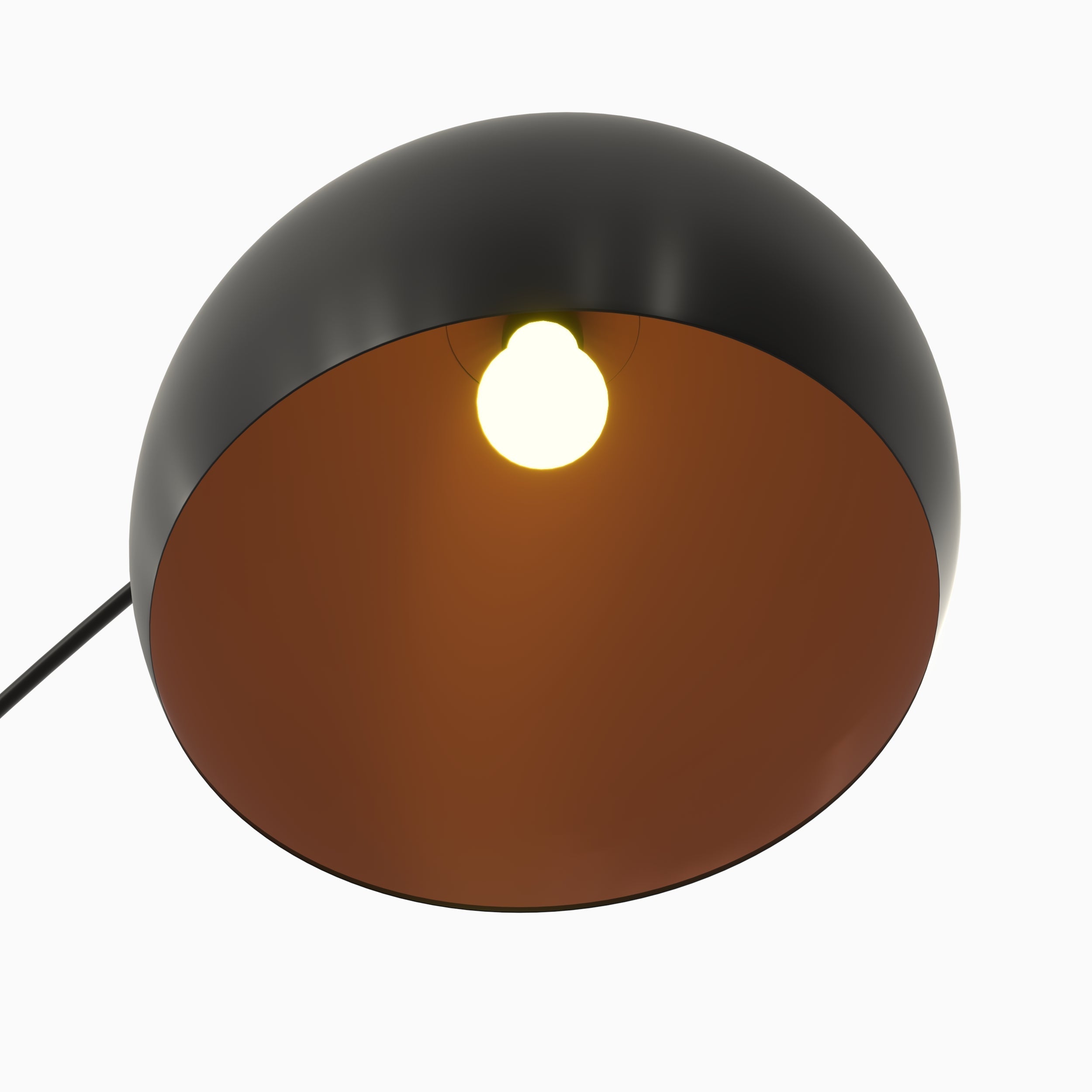 lamapdaire en metal noir arrondi dinard