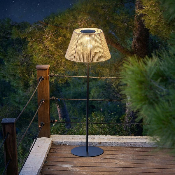 Raffy Tall - Lampadaire Solaire - Polyrotin - Beige