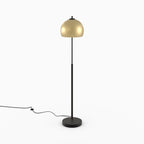 lampadaire dinard dore et noir arc rdv deco