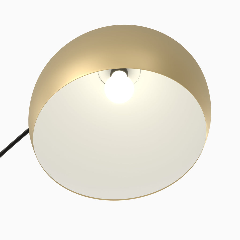 lampadaire dinard dore et pied noir arc