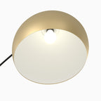 lampadaire dinard dore et pied noir arc