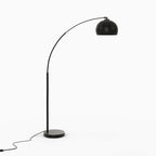 lampadaire dinard en metal noir arrondi