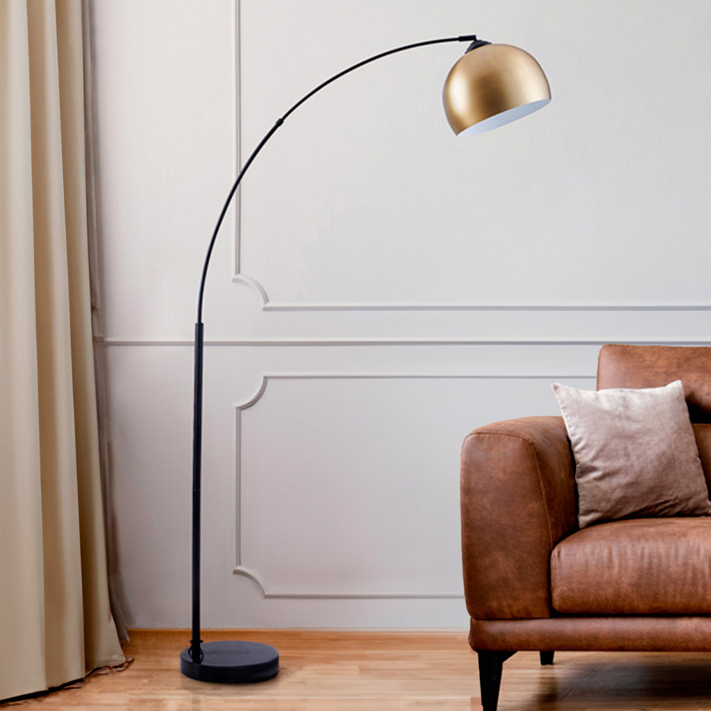 lampadaire noir et dore cinard rdv deco arrondi