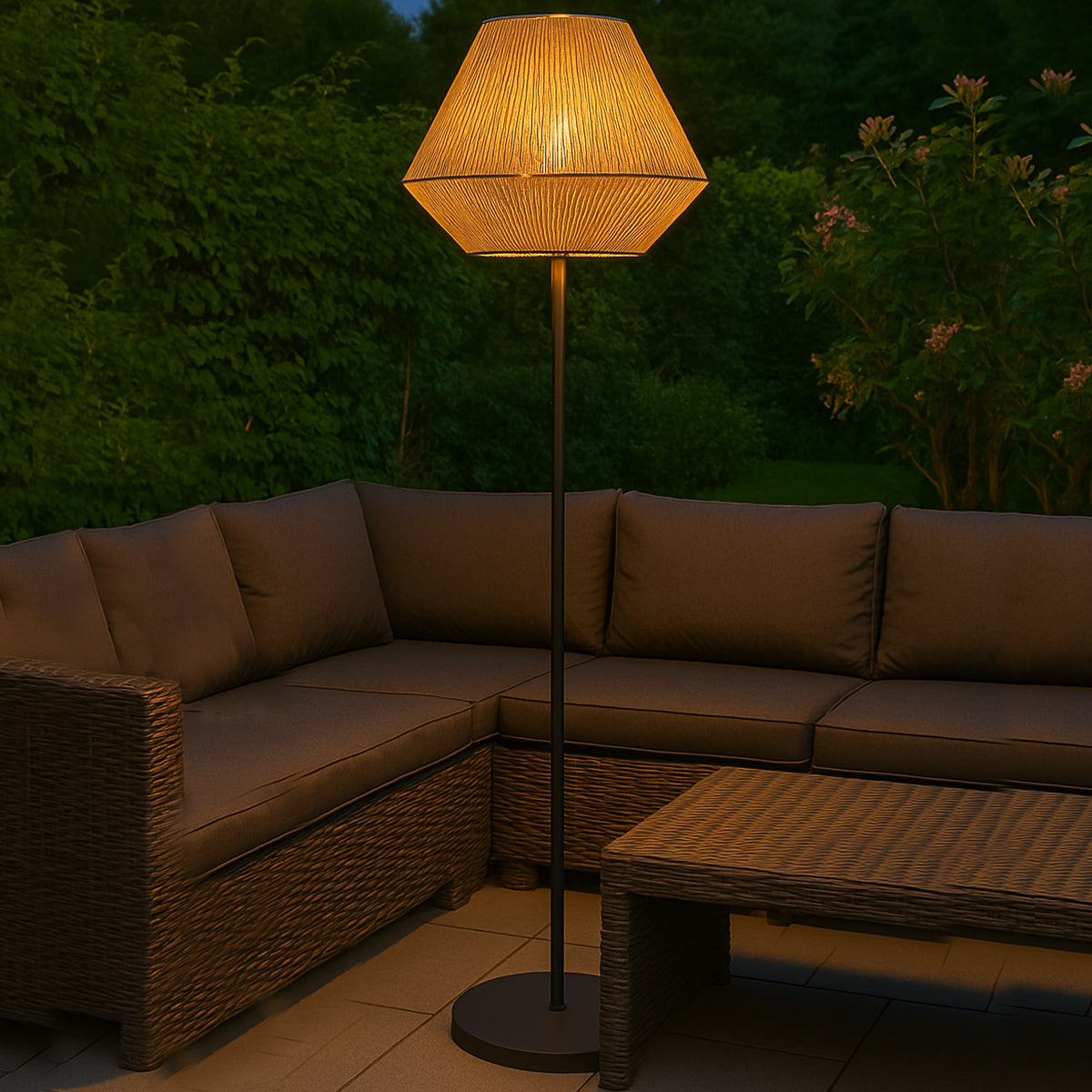 Darson - Lampadaire Sans Fil - Corde - Beige
