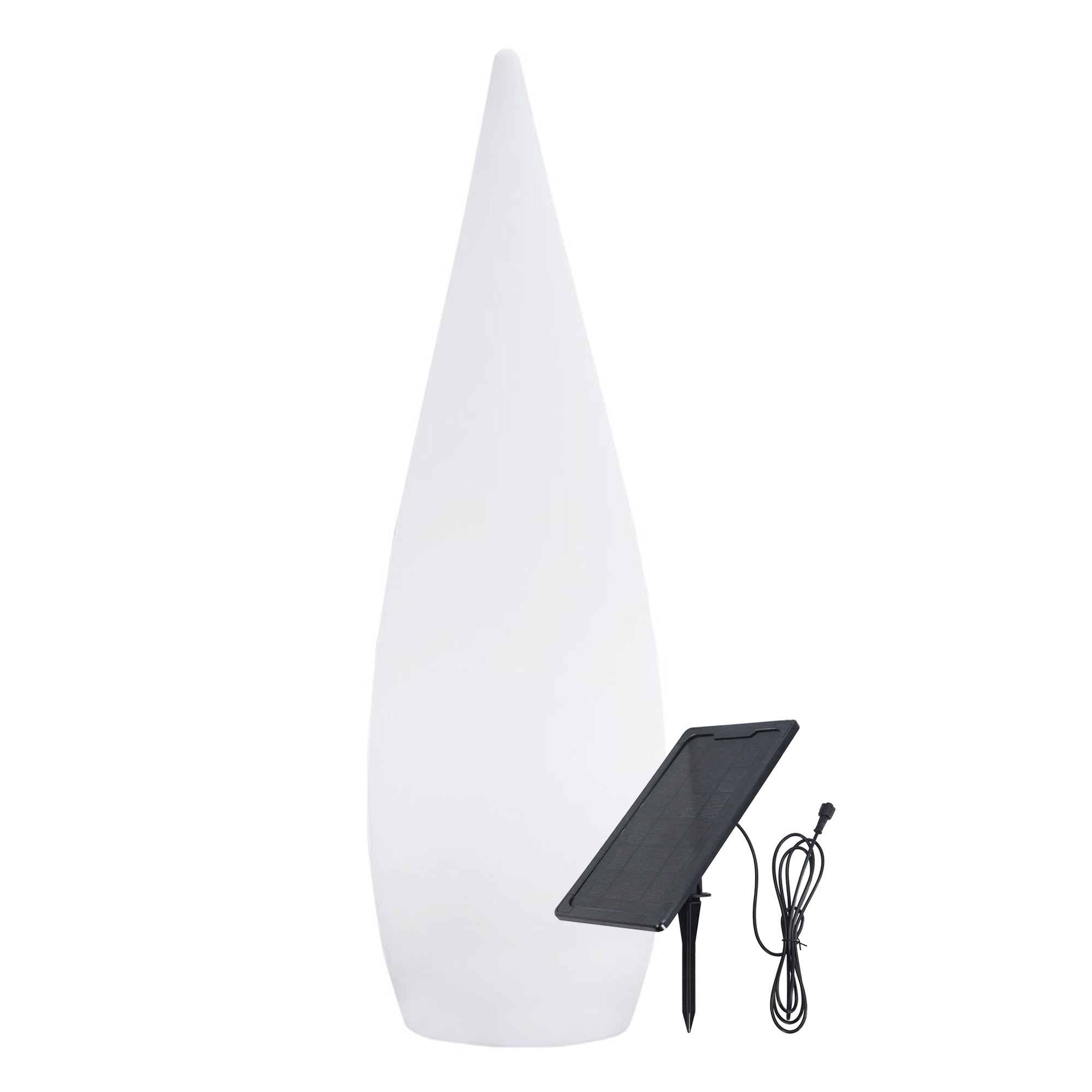 Classy - Lampadaire Solaire - Polyéthylène - Blanc