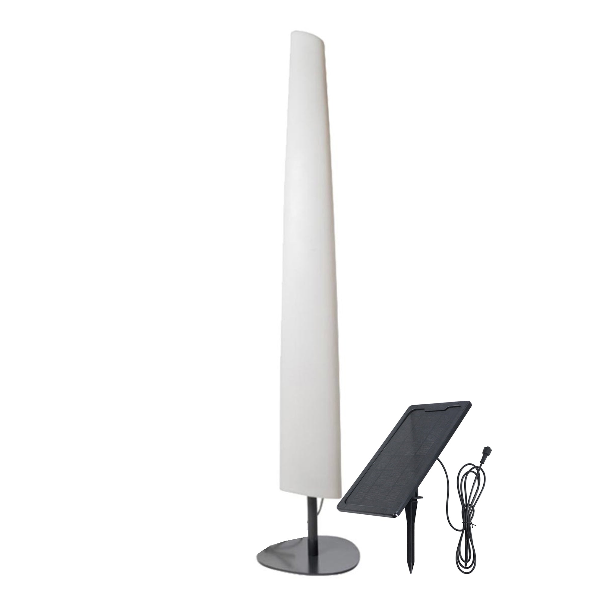 Bay - Lampadaire Solaire - Polyéthylène - Blanc