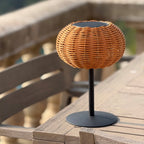 Samira - Lampe De Table Solaire - Polyrotin - Beige