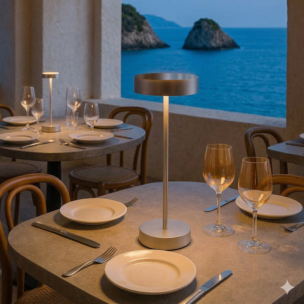 Sandy - Lampe De Table Sans Fil - Aluminium - Argent