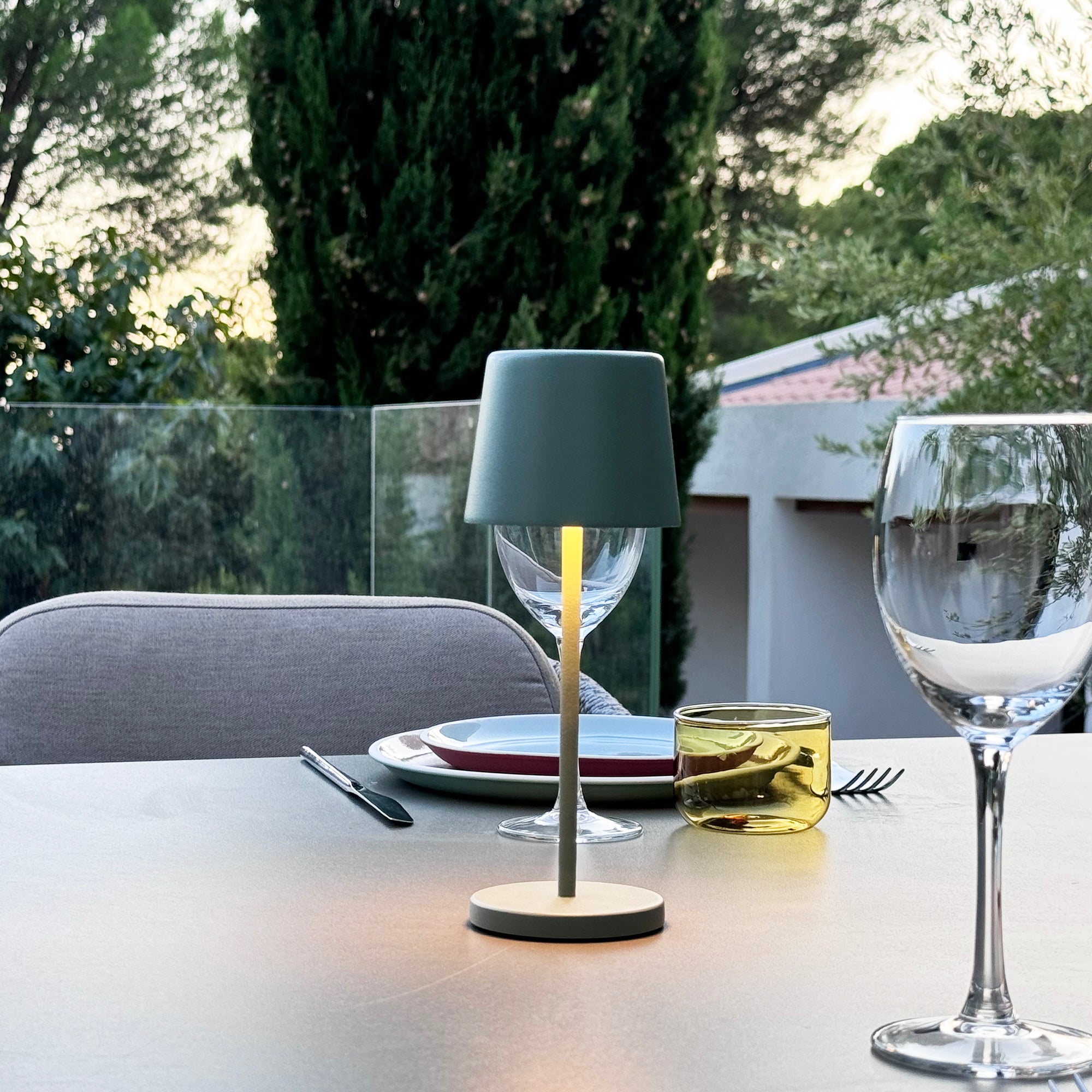 Kelly Mini - Lampe De Table Sans Fil - Acier - Vert
