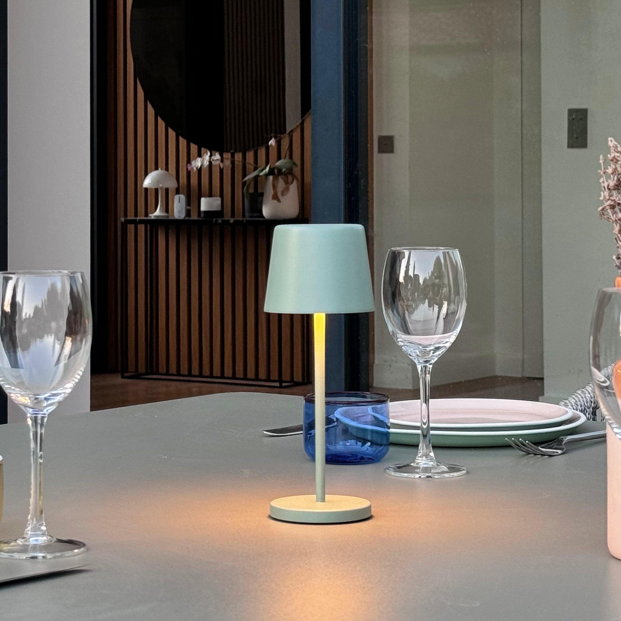 Kelly Mini - Lampe De Table Sans Fil - Acier - Vert