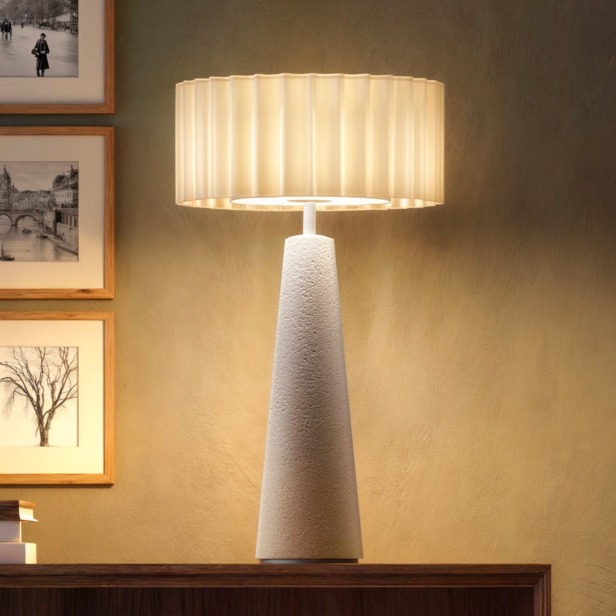 Blok - Lampe De Table Sans Fil - Béton - Gris