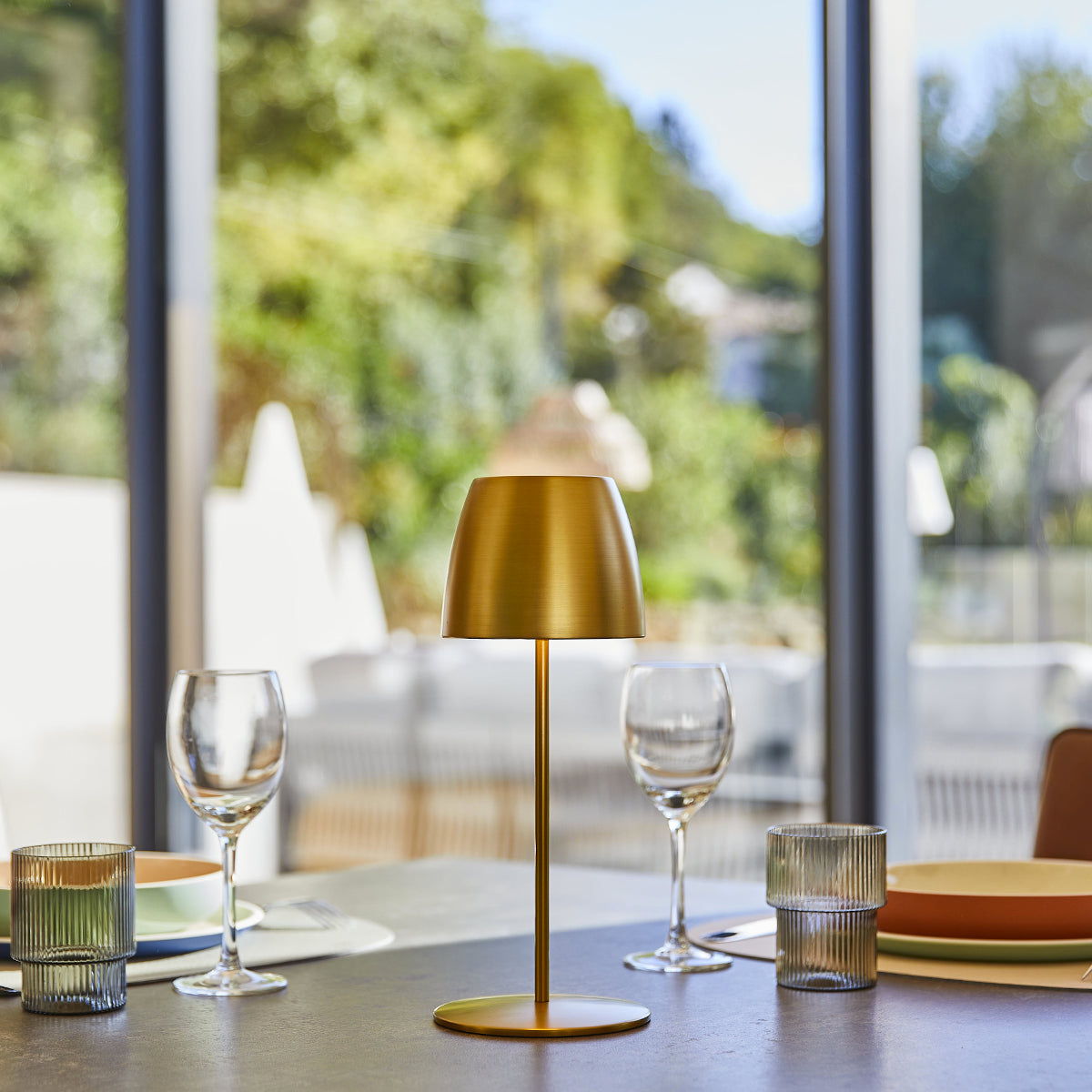 Orlum - Lampe De Table Sans Fil - Acier - Doré