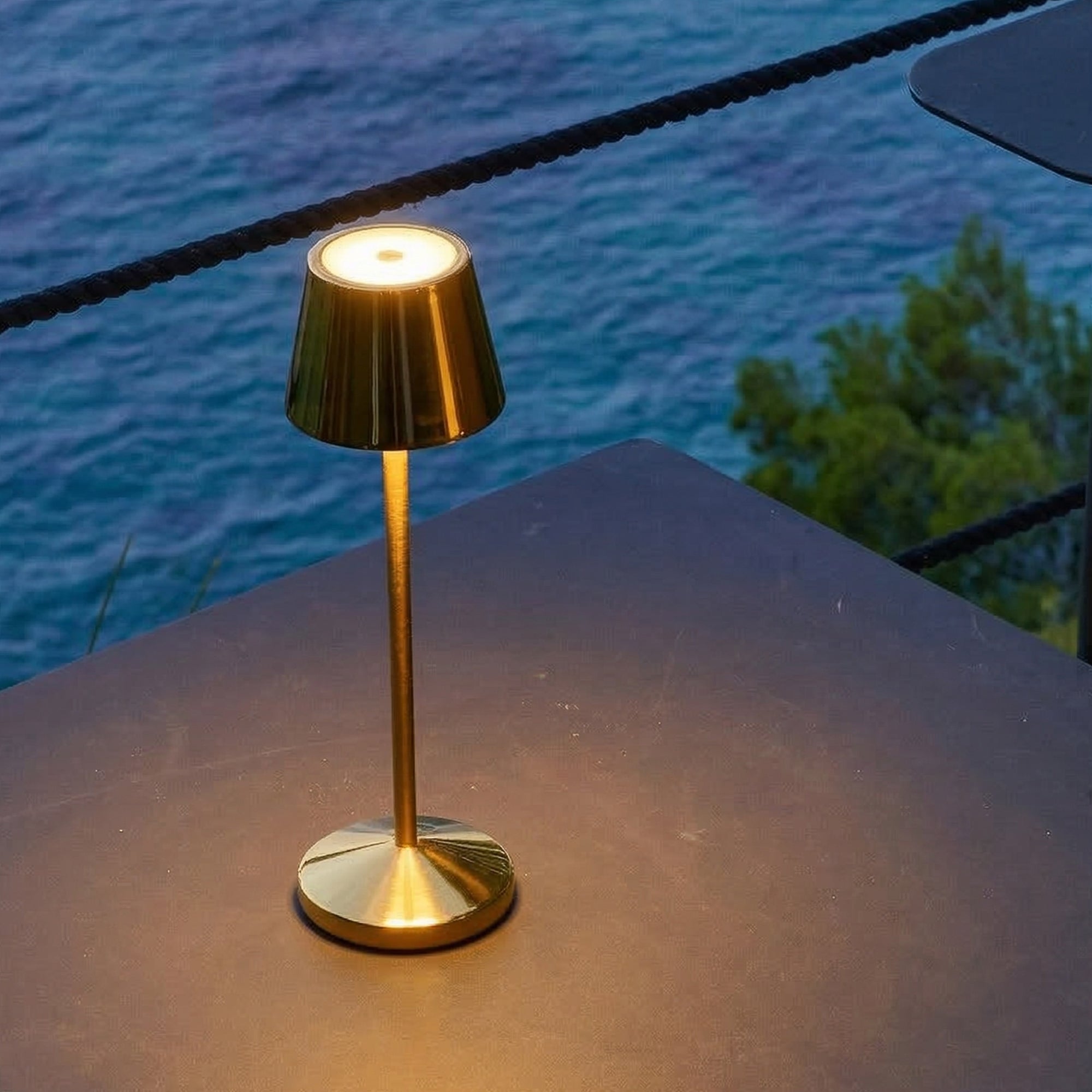 Emily - Lampe De Table Sans Fil - Acier - Doré