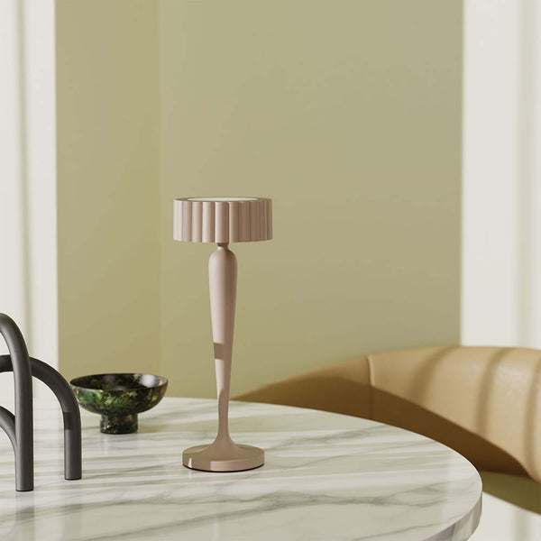 Twiggy - Lampe De Table Sans Fil - Aluminium - Beige